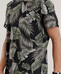 Camiseta-Longa-Estampada-de-Folhagem-Preta-8703736-Preto_4