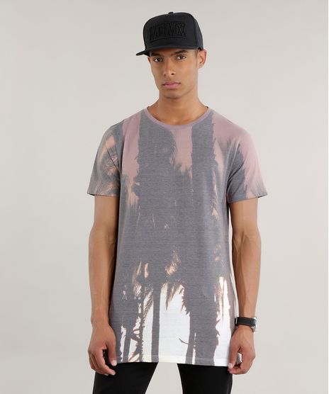 Camiseta-Longa-Estampada-de-Coqueiros-Marrom-8705281-Marrom_1