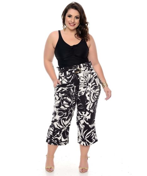 calca capri plus size