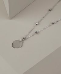 Colar-Feminino-com-Pingente-de-Coracao-Folheado-Prateado-9943783-Prateado_2