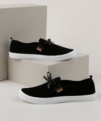 Tenis-Slip-On-Feminino-Moleca-com-Laco-Preto-9947459-Preto_1