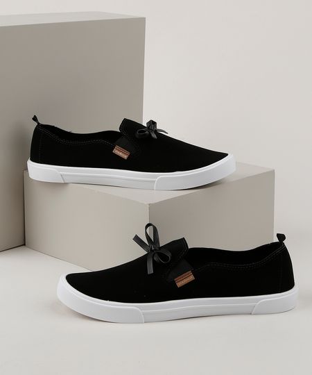 Tenis-Slip-On-Feminino-Moleca-com-Laco-Preto-9947459-Preto_1 Tenis-Slip-On-Feminino-Moleca-com-Laco-Preto-9947459-Preto_1