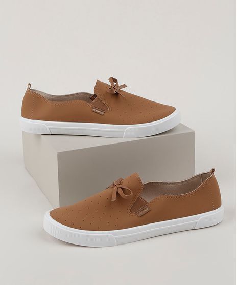 Tenis-Slip-On-Feminino-Moleca-com-Laco-Caramelo-9947461-Caramelo_1