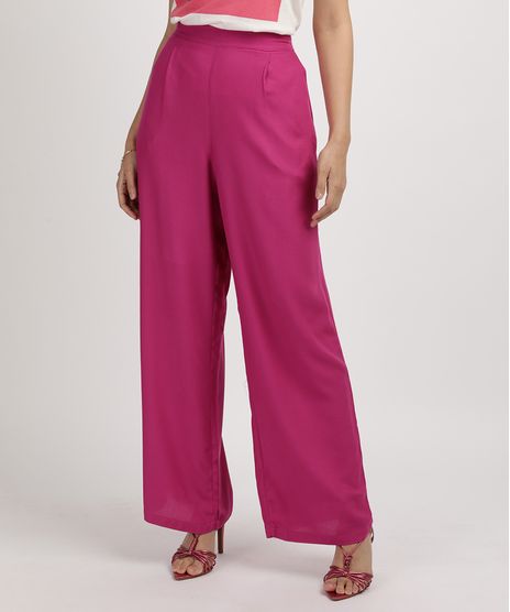 Calca-Feminina-Pantalona-Cintura-Media-com-Bolsos-Pink-9952276-Pink_1
