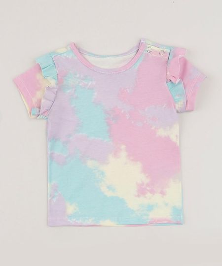 Blusa-Infantil-Estampado-Tie-Dye-Manga-Curta-Multicor-9957273-Multicor_1
