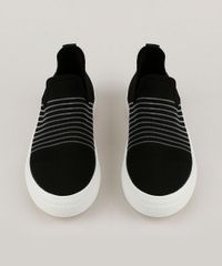 Tenis-Feminino-Bebece-Knit-com-Listras-Preto-9957996-Preto_5