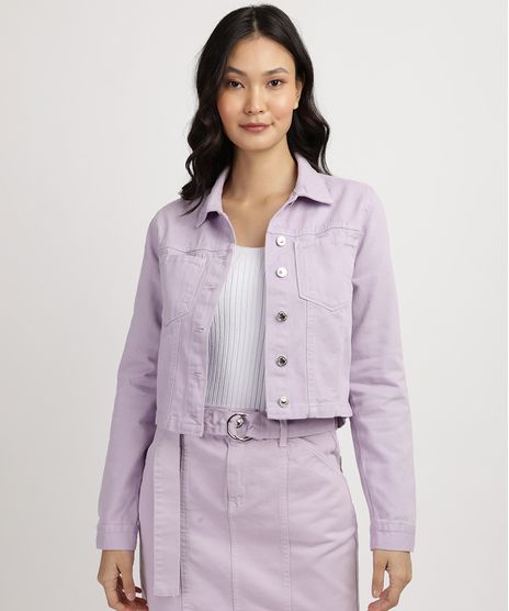 Jaqueta-Feminina-de-Sarja-Cropped-com-Recorte-e-Bolso-Lilas-9958235-Lilas_1