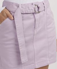 Saia-Feminina-de-Sarja-Curta-com-Recorte-Bolsos-e-Cinto-Lilas-9958348-Lilas_4