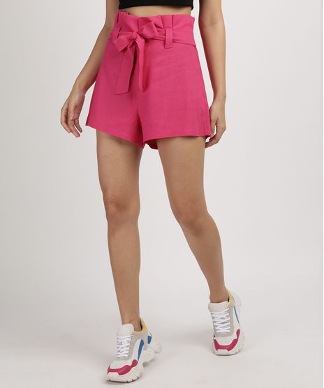 Short-Feminino-Clochard-Alfaiataria-Cintura-Super-Alta-com-Faixa-Pink-9959457-Pink_1