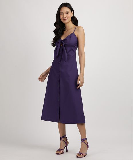 Vestido-Feminino-Midi-com-Recorte-Vazado-e-No-Alcas-Finas-Decote-V-Roxo-9959458-Roxo_1