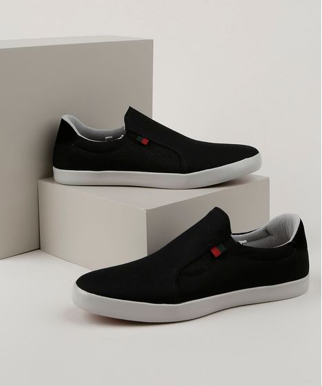 tenis slip on masculino preto