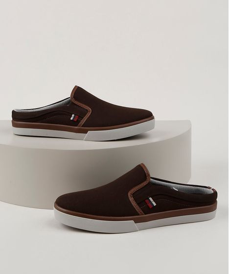 tenis slip on marrom