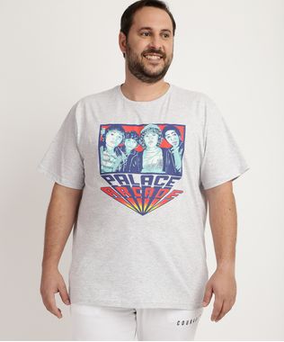 Camiseta-Masculina-Plus-Size-Palace-Arcade-Manga-Curta-Gola-Careca-Cinza-Mescla-Claro-9957533-Cinza_Mescla_Claro_1