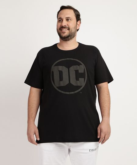 Camiseta--Masculina-Plus-Size-DC-Manga-Curta-Gola-Careca-Preta-9957901-Preto_1