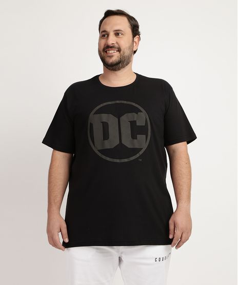 Camiseta--Masculina-Plus-Size-DC-Manga-Curta-Gola-Careca-Preta-9957901-Preto_1