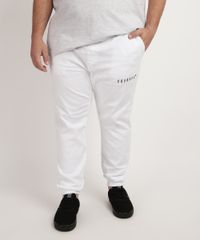 Calca-de-Moletom-Masculina-Plus-Size-Jogger---Couragem--com-Bolso-Branca-9958948-Branco_1