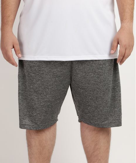 Bermuda-Masculina-Plus-Size-Esporte-Ace-Reta-com-Recorte-Cinza-Mescla-9959934-Cinza_Mescla_1