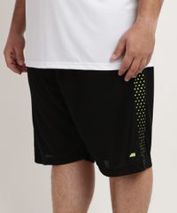 Bermuda-Masculina-Plus-Size-Esporte-Ace-Reta-com-Recorte-Preta-9959934-Preto_1
