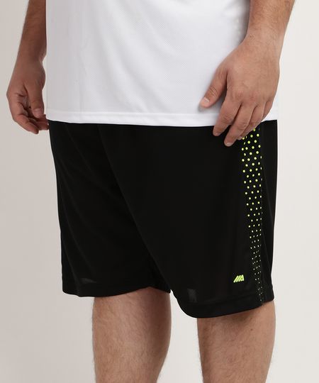 Bermuda-Masculina-Plus-Size-Esporte-Ace-Reta-com-Recorte-Preta-9959934-Preto_1