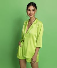 Camisa-Feminina-Alfaiataria-Alongada-Manga-Curta-Gola-Esporte-Verde-9959961-Verde_5