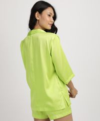Camisa-Feminina-Alfaiataria-Alongada-Manga-Curta-Gola-Esporte-Verde-9959961-Verde_6