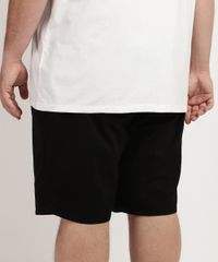 Bermuda-de-Sarja-Masculina-Plus-Size-Relaxe-com-Bolso-Preta-9958926-Preto_2