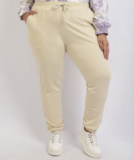 Calca-de-Moletom-Feminina-Mindset-Plus-Size-Jogger-Cintura-Alta-Amarelo-Claro-9955914-Amarelo_Claro_1