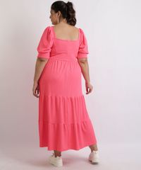 Vestido-Feminino-Mindset-Plus-Size-Midi-Canelado-Com-Babado-Manga-Curta-Bufante-Pink-9959522-Pink_2