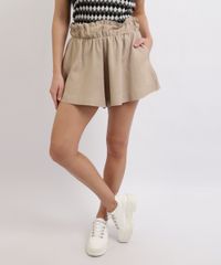 Shorts-Feminino-Mindset-Curto-Cintura-Media-com-Elastico-e-Babado-Kaki-9960569-Kaki_1