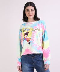 Blusao-de-Moletom-Feminino-Bob-Esponja-Decote-Redondo-Rosa-9953740-Rosa_1