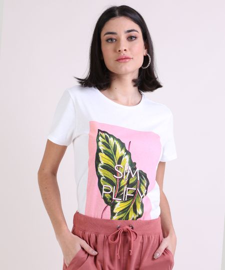 Blusa-Feminina-com-Estampa-de-Folhagem-Simplify-Manga-Curta-Decote-Redondo--Off-White-9954323-Off_White_1 Blusa-Feminina-com-Estampa-de-Folhagem-Simplify-Manga-Curta-Decote-Redondo--Off-White-9954323-Off_White_1