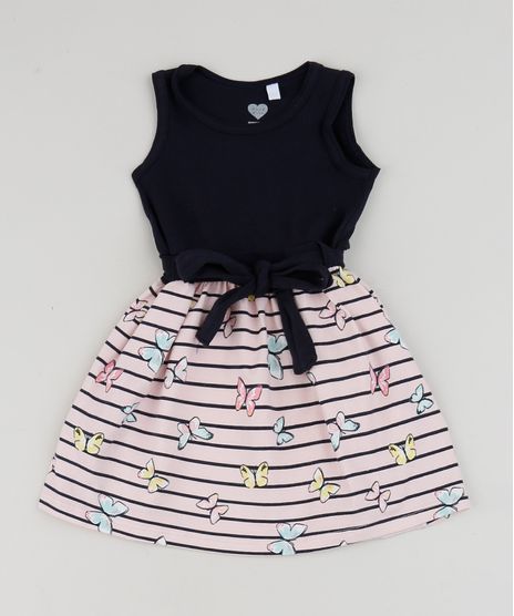 Vestido-Infantil-Estampado-de-Listras-e-Borboletas-sem-Manga-Azul-Marinho-9947984-Azul_Marinho_1