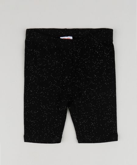 Bermuda-Ciclista-Infantil-com-Glitter-Preta-9953625-Preto_1