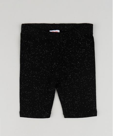 Bermuda-Ciclista-Infantil-com-Glitter-Preta-9953625-Preto_1