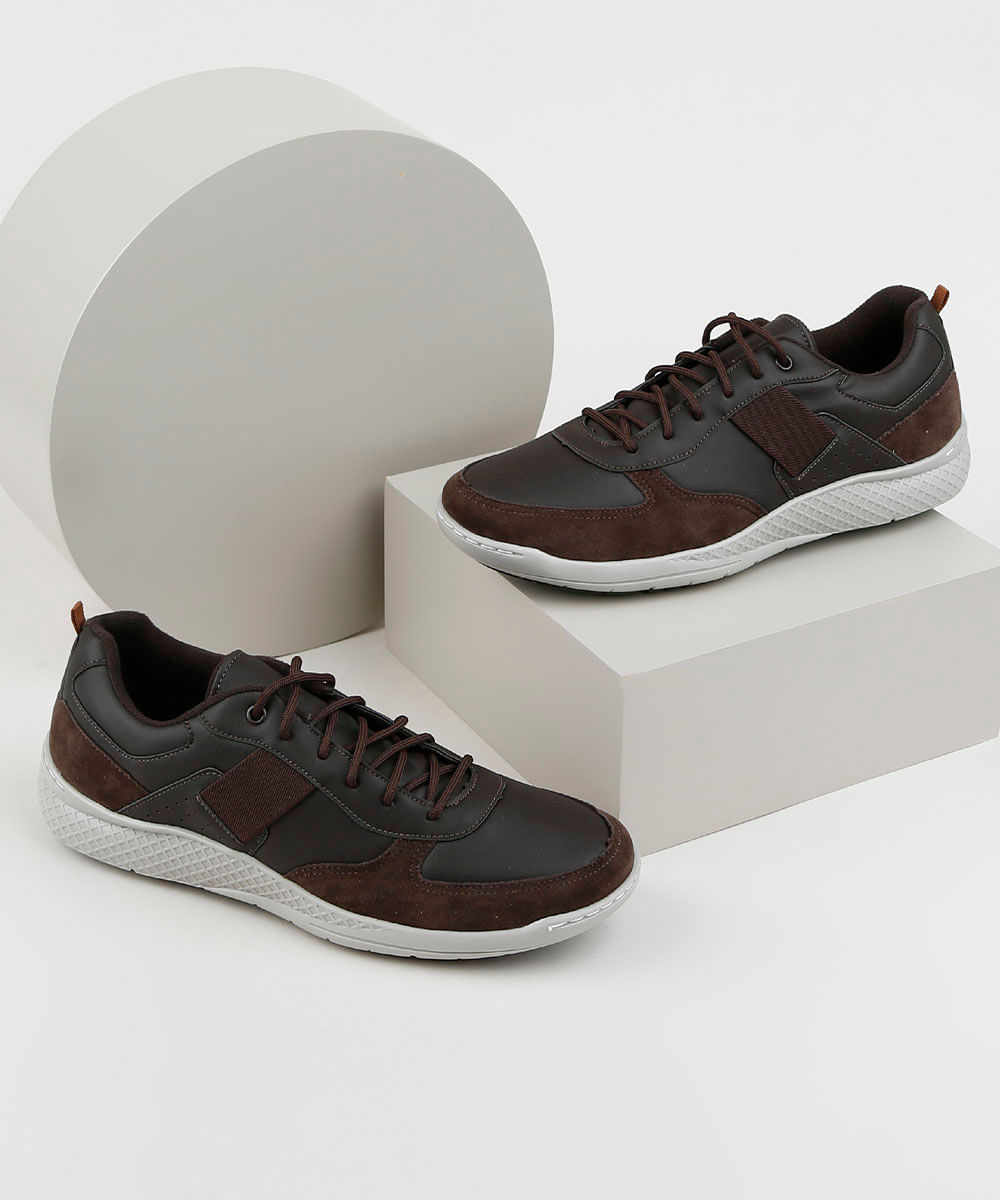 sapatênis masculino marrom