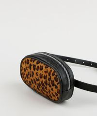 Pochete-Feminina-com-Pelo-Animal-Print-Onca--Preta-9439381-Preto_3