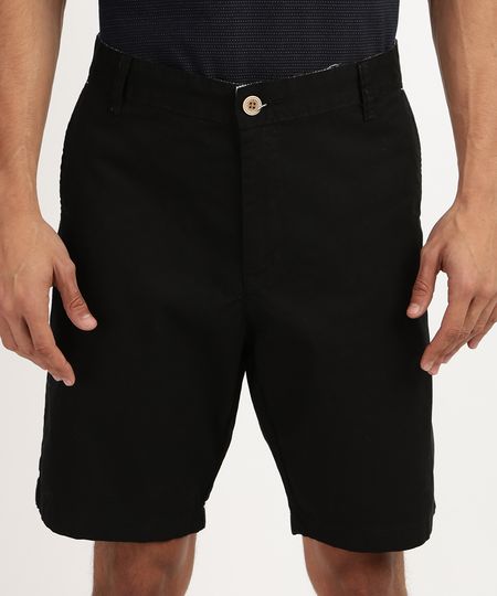 Bermuda-de-Sarja-Masculina-Slim-Chino-Preta-9943065-Preto_1