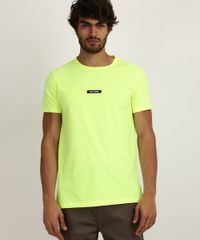 Camiseta-Masculina-Slim--Try-Again--Manga-Curta-Gola-Careca-Amarelo-Neon-9951212-Amarelo_Neon_1