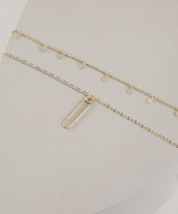 Kit-2-colares-com-Pingente-de-Estrelas-e-Alfinete-Prateado-9959903-Prateado_2