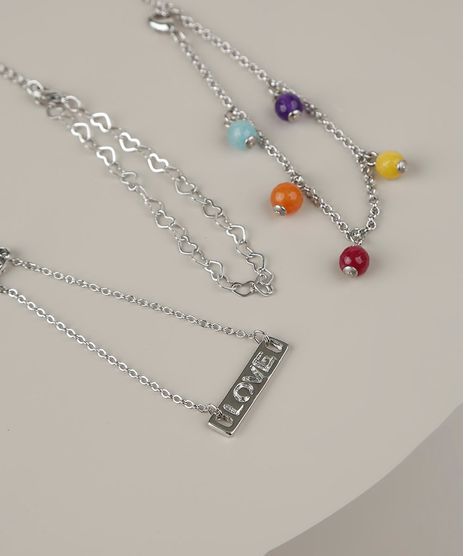 Kit-de-3-Pulseiras-Femininas-Folheadas-com-Micangas-Prateado-9943800-Prateado_1