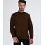 Camisa-Masculina-Tradicional-com-Bolso-Manga-Longa--Marrom-9813188-Marrom_1