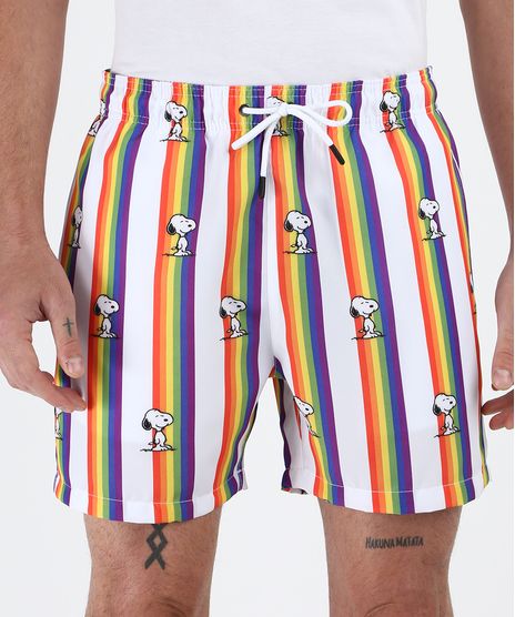 Short-Masculino-Snoopy-Listrado-Estampado-Branco-9947988-Branco_1