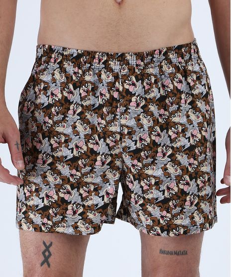 Samba-Cancao-Masculina-Tazmania-Looney-Tunes-Marrom-9949608-Marrom_1