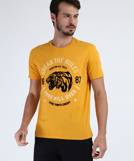 Camiseta-Masculina-Tigre-Manga-Curta-Gola-Careca-Amarela-9952221-Amarelo_1 Camiseta-Masculina-Tigre-Manga-Curta-Gola-Careca-Amarela-9952221-Amarelo_1