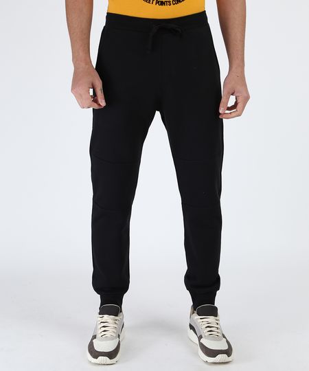 Menor preço em Calça de Moletom Masculina Relaxed com Cordão e Bolsos  Preta - PP