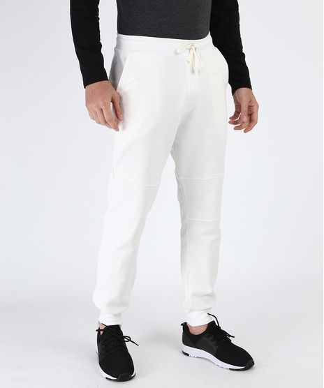 Calca-de-Moletom-Masculina-Relaxed-com-Cordao-e-Bolsos--Branca-9954895-Branco_1