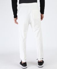 Calca-de-Moletom-Masculina-Relaxed-com-Cordao-e-Bolsos--Branca-9954895-Branco_2