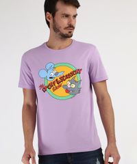 Camiseta-Masculina-Comixao-e-Cocadinha-Os-Simpsons-Manga-Curta-Gola-Careca-Roxa-9955550-Roxo_1