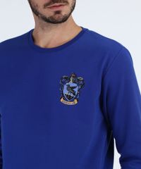 Blusao-de-Moletom-Masculino-Ravenclaw-Harry-Potter-Gola-Careca-Azul-Marinho-9956326-Azul_Marinho_4