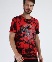 Camiseta-Masculina---Logo-Hogwards--Harry-Potter-Estampada-Tie-Dye-Manga-Curta-Gola-Careca-Vermelho-9956332-Vermelho_1